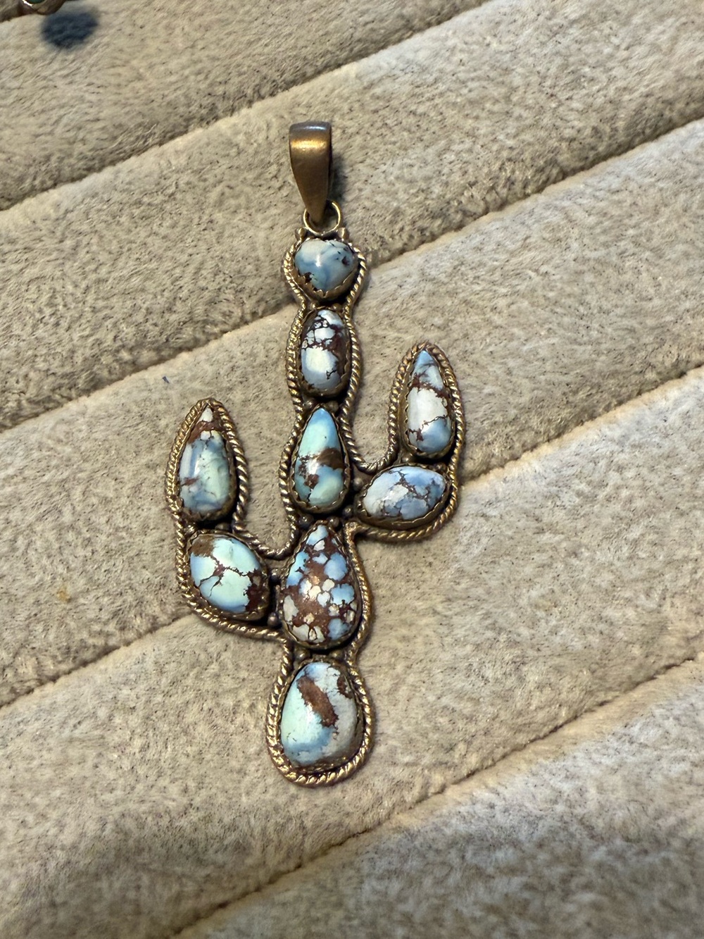 Golden Hills cactus pendant